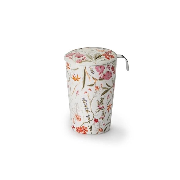 “Mira” Double-Walled Porcelain Tea Cup with Infuser, 0.35 l