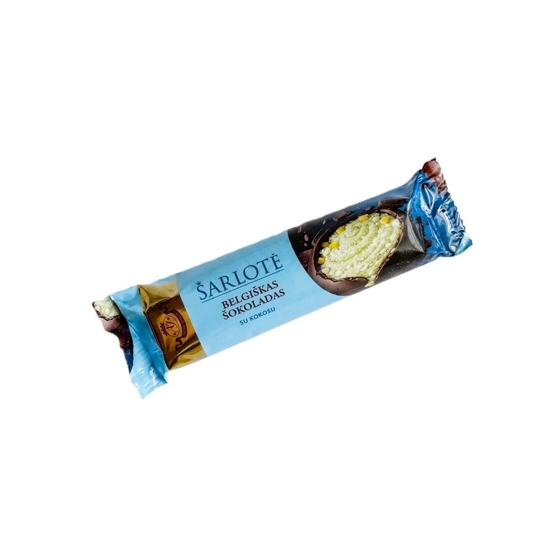 Belgian Milk Chocolate with Coconut “ŠARLOTĖ”, 46 g Belgian Milk Chocolate with Coconut “ŠARLOTĖ”, 46 g