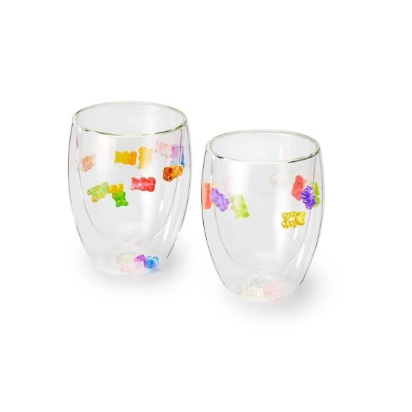 “SADIE” Double-Walled Glass Cup with Colourful Bears, 0.3 l “SADIE” Double-Walled Glass Cup with Colourful Bears, 0.3 l