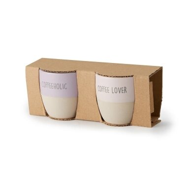 “ELEANA” Stoneware Espresso Cup Set, 2 × 100 ml
