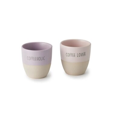 “ELEANA” Stoneware Espresso Cup Set, 2 × 100 ml