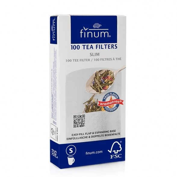 FINUM, paper  filter  for tea, S size (100 pcs.)