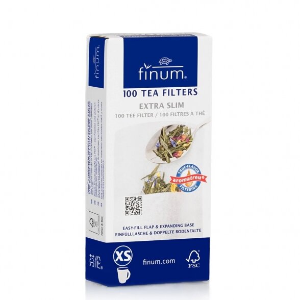 FINUM, popiernis filtras arbatai, XS dydis (100 vnt.)