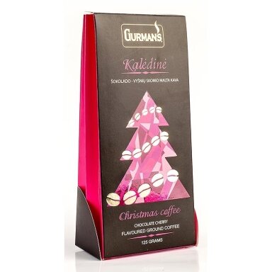 GURMAN'S CHRISTMAS CHOCOLATE-CHERRY flavoured ground coffee 125g (Kopija) GURMAN'S CHRISTMAS CHOCOLATE-CHERRY flavoured ground coffee 125g (Kopija)