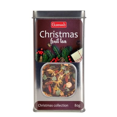 GURMAN'S KALĖDINĖ VAISINĖ ARBATA METALINĖJE DĖŽUTĖJE 80g GURMAN'S KALĖDINĖ VAISINĖ ARBATA METALINĖJE DĖŽUTĖJE 80g