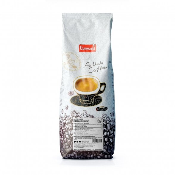 GURMAN'S Excellent Coffee, kavos pupelės 1kg