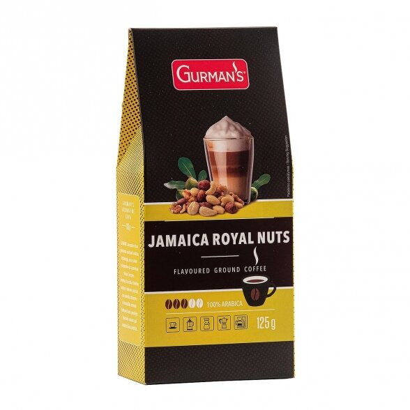 GURMAN'S Jamaikos karališkų riešutų skonio malta kava 125 g