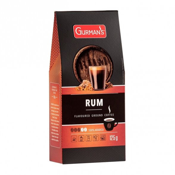 GURMAN'S RUM flavoured ground coffee 125 g