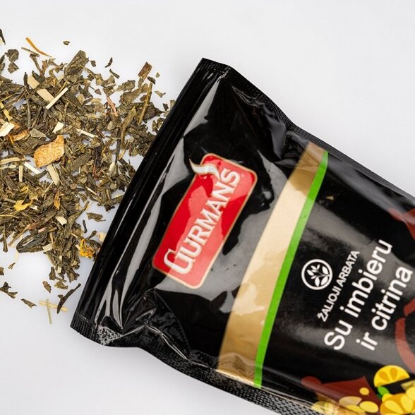 GURMAN'S Green Tea with Ginger and Lemon 90g, green tea