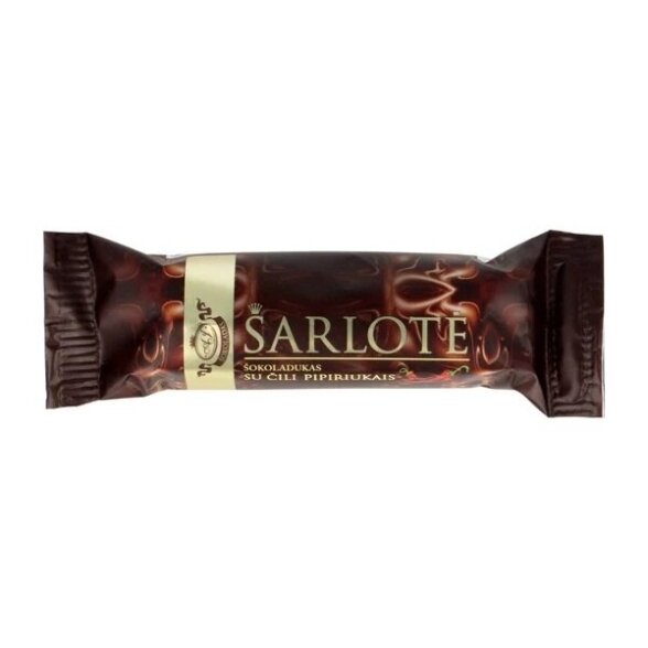 “Šarlotė” Chocolate with Chilli Peppers, 40 g “Šarlotė” Chocolate with Chilli Peppers, 40 g