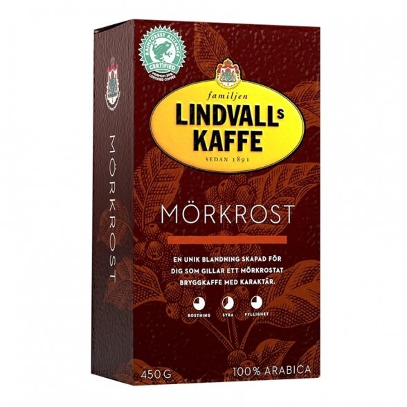 LINDVALL'S MORKROST ground coffee, 450 g