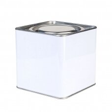 Square tin WHITE 250g