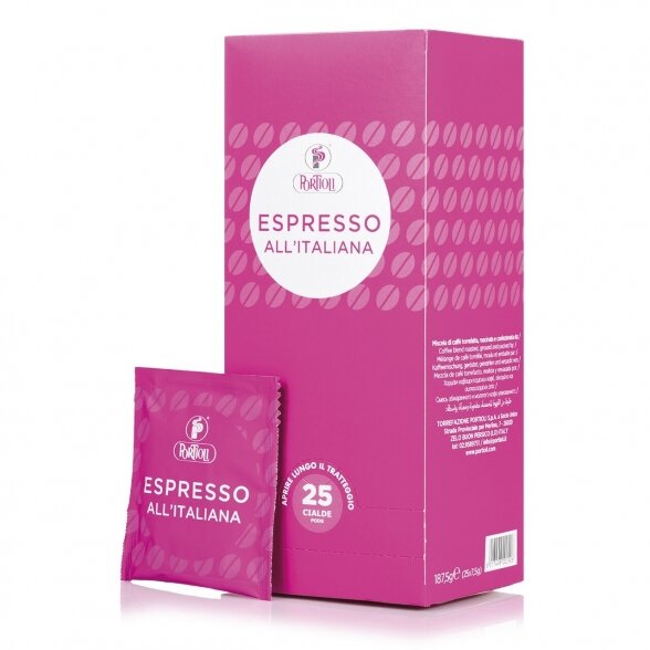 PORTIOLI Espresso kava pagalvėlėmis, 25x7 g