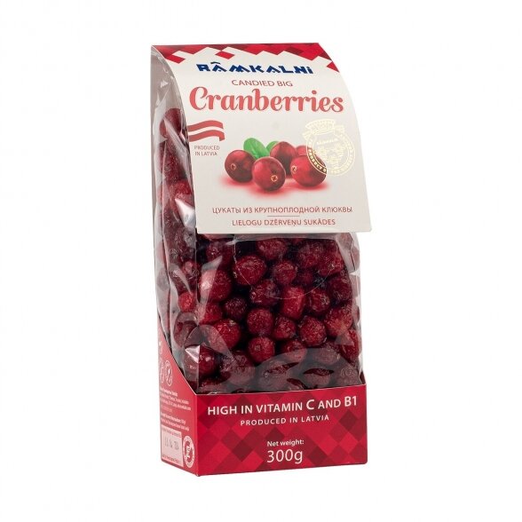 Candied cranberries, 300g