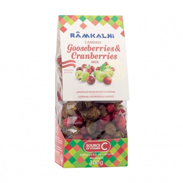 Candied gooseberries and cranberries, 300g