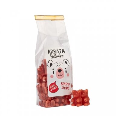 GUMINUKAI „ARBATOS MEŠKIUKAI“, braškių skonio, 125 g GUMINUKAI „ARBATOS MEŠKIUKAI“, braškių skonio, 125 g
