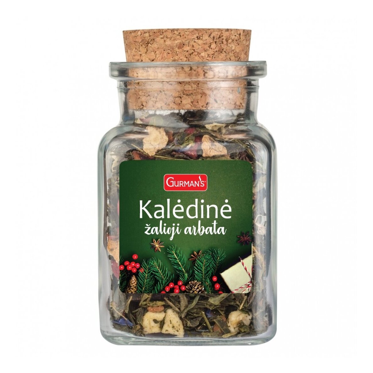 ŽALIOJI KALĖDINĖ ARBATA 35 g, stikliniame indelyje