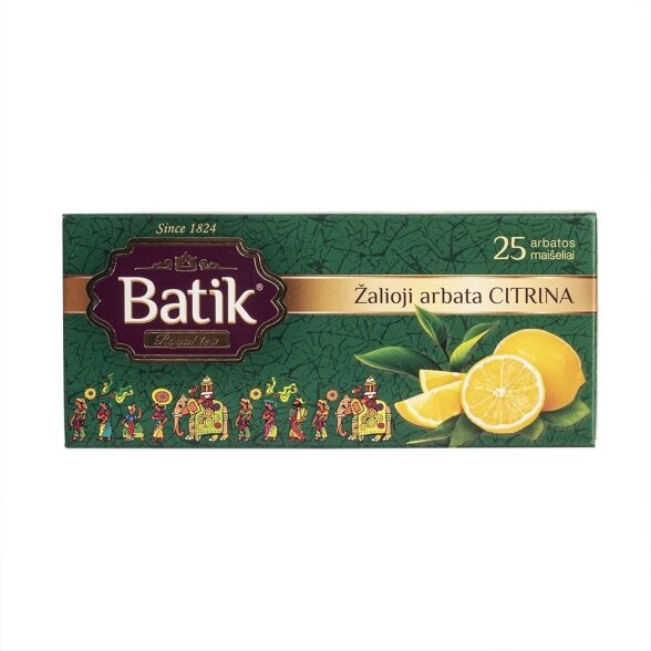 BATIK Lemon Green Tea, 25x1,5g BATIK Lemon Green Tea, 25x1,5g
